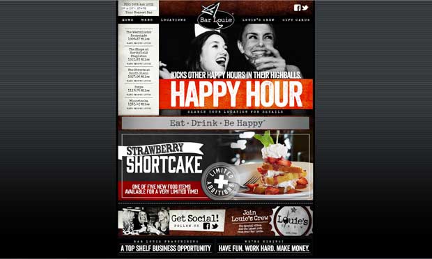 Alpah mindset presents Bar Louie Home Page